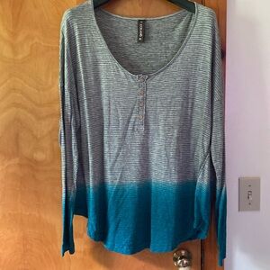 gramicci henley style long sleeve top XL